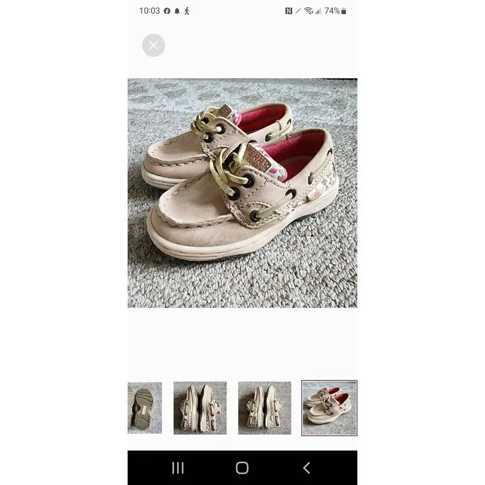 NIB SPERRY INFANT BAHAMA ZEBRA PRINT CRIB SHOES